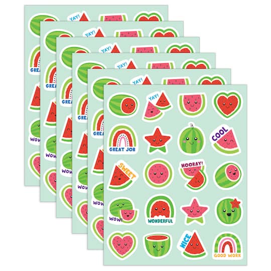 Teacher Created Resources® Watermelon Smelly Stickers, 6 Packs of 120
